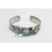 Bangle Bracelet Kada 925 Sterling Silver Turquoise Gem Stone Tibetan Women C200